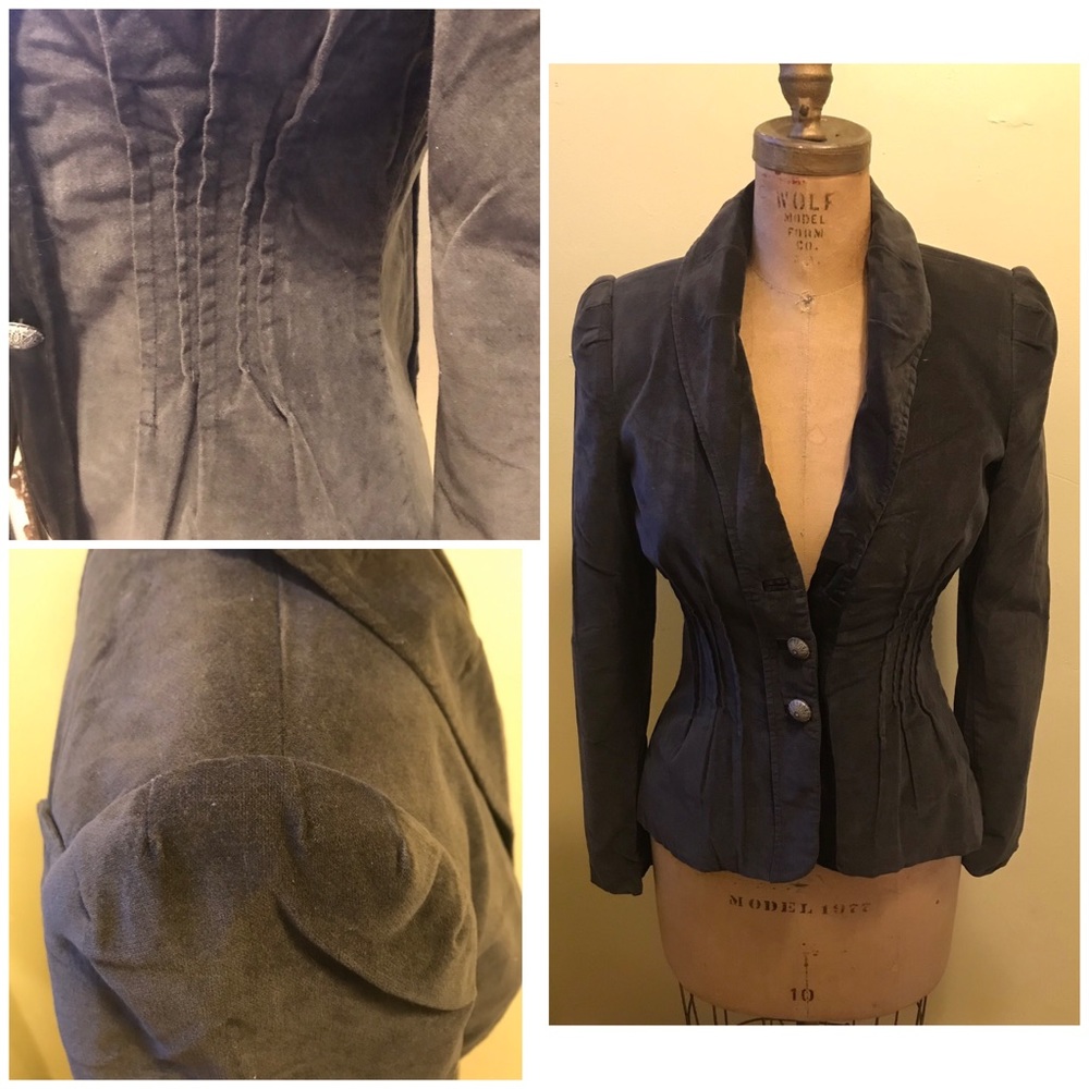 Vintage Shawl Collar Velvet Blazer